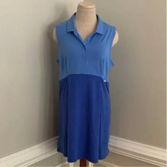 Puma Urban Sports Sleveless Dress Color Block Two Tone Blue Size XL - Picture 4 of 10